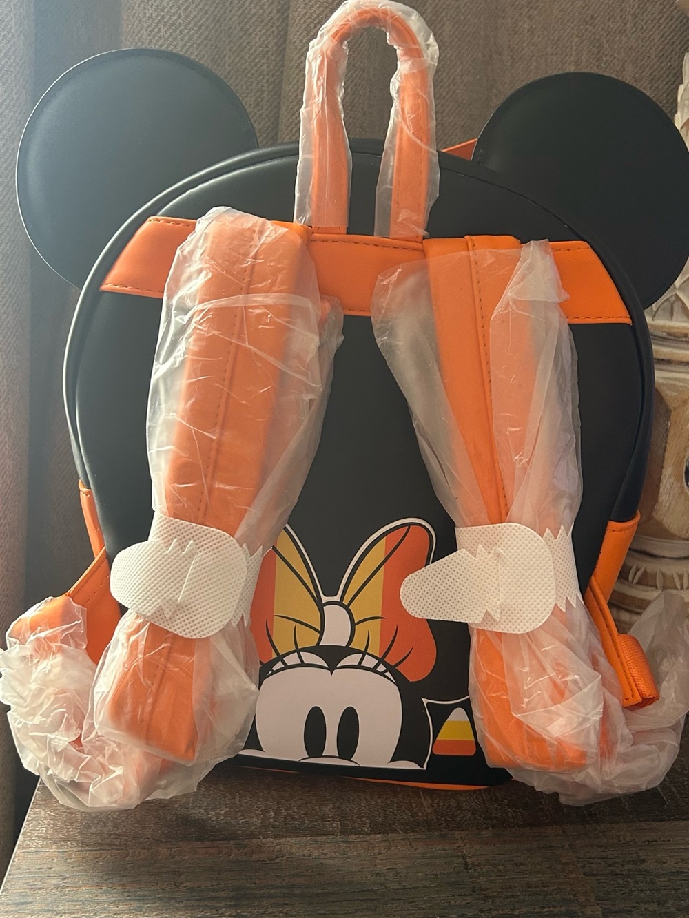 Loungefly Minnie Mouse Candy Corn Cupcake Glow Mini Backpack